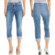 Calças de algodão denim jeans femininos